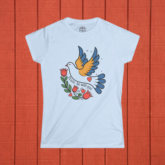 Peace Be With You Dove Folk Art Shirt