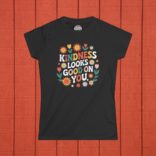 Kindness Looks Good On You Folk Art T-Shirt