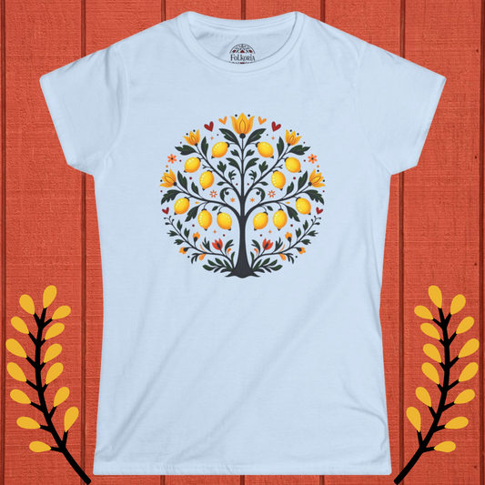Lemon Tree Folk Art Women's Softstyle Tee