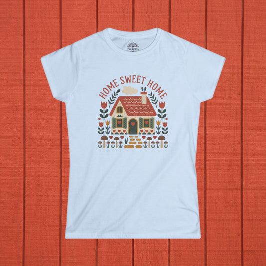 Home Sweet Home Cottage Folk Art Shirt