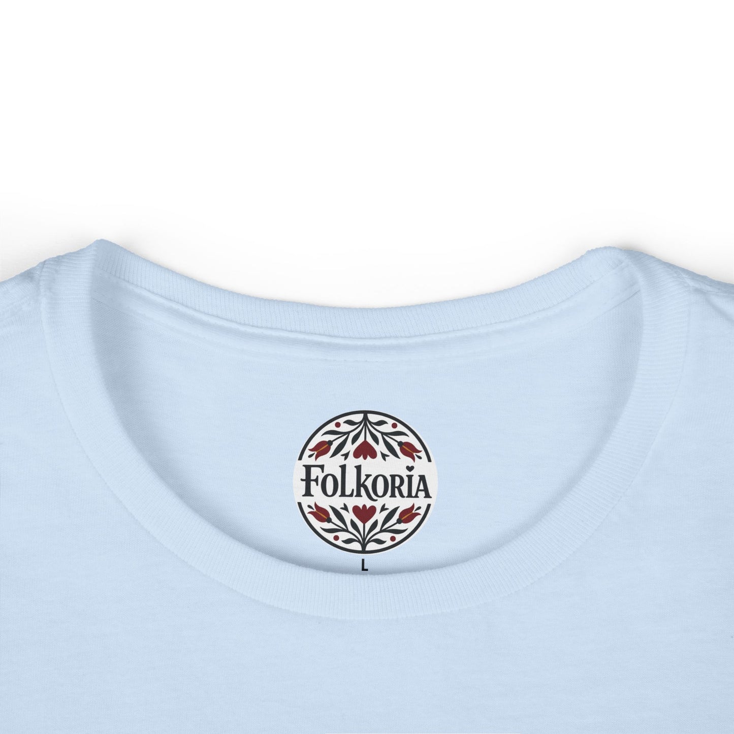 Stay Pawsitive Cat Folk Art Women's Softstyle Tee