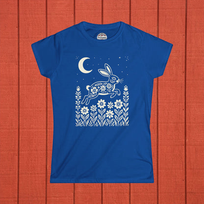 Hare Under the Moon Polish Folk Art T-Shirt
