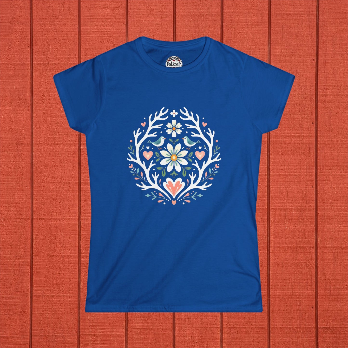 Whimsical Alpine Folk Mandala Folk Art T-Shirt