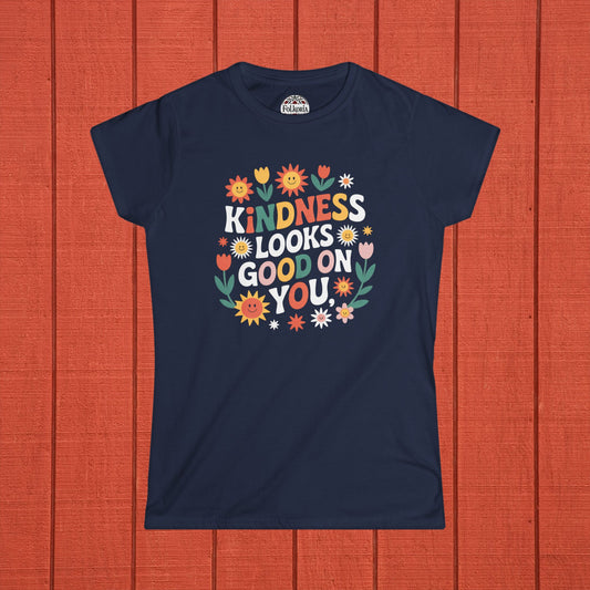 Kindness Looks Good On You Folk Art T-Shirt