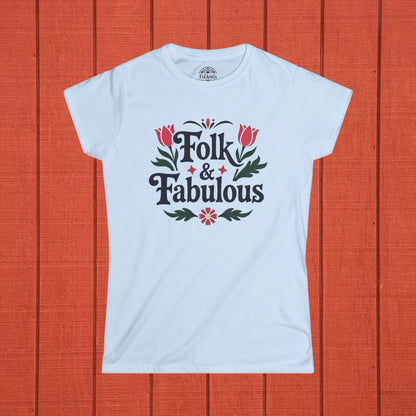 Folk & Fabulous Folk Art Women's Softstyle Tee
