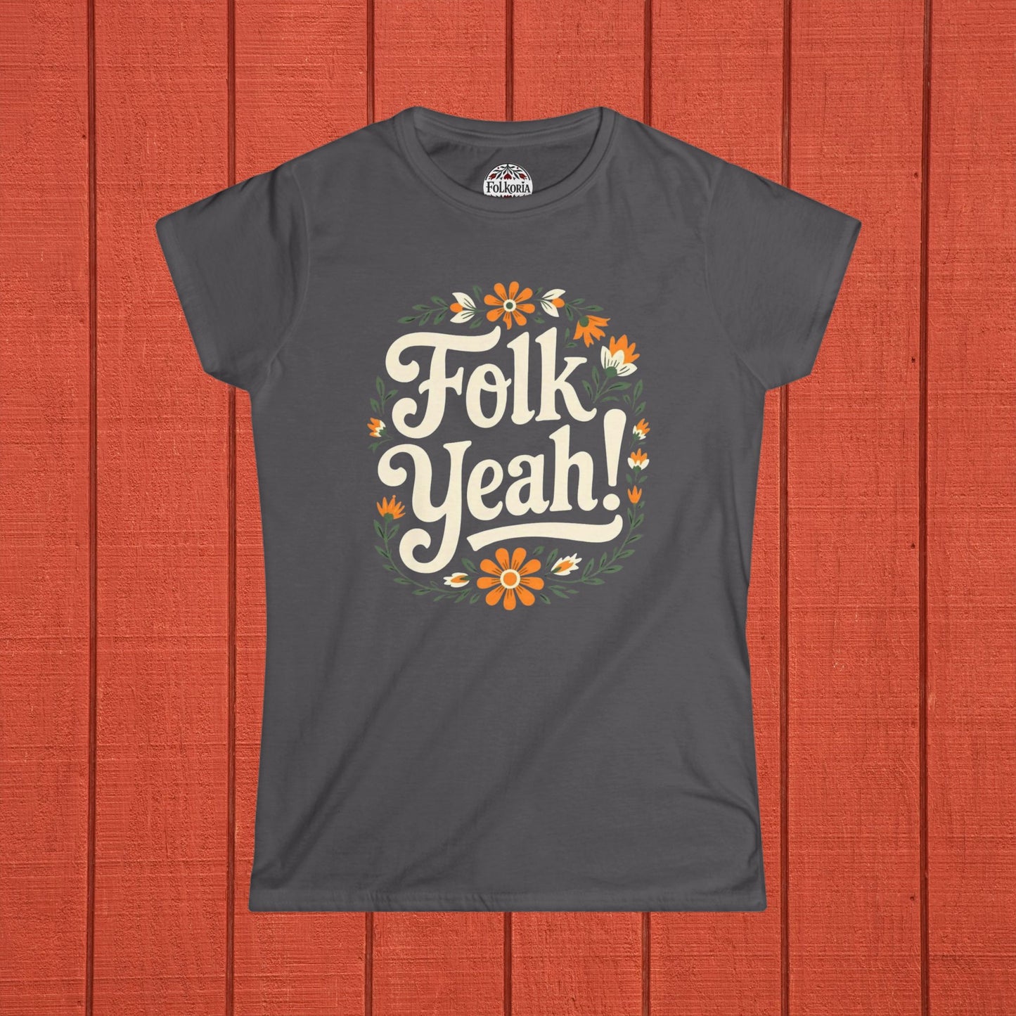 Folk Yeah! Folk Art Women's Softstyle Tee