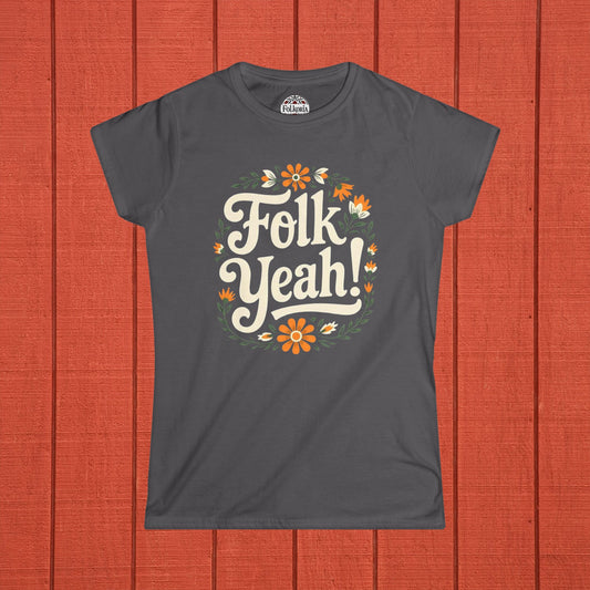 Folk Yeah! Folk Art Women's Softstyle Tee