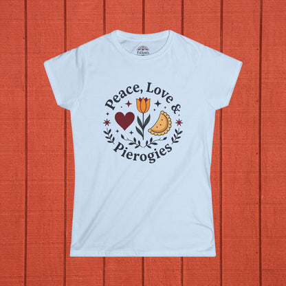 Peace, Love, & Perogies Folk Art Shirt