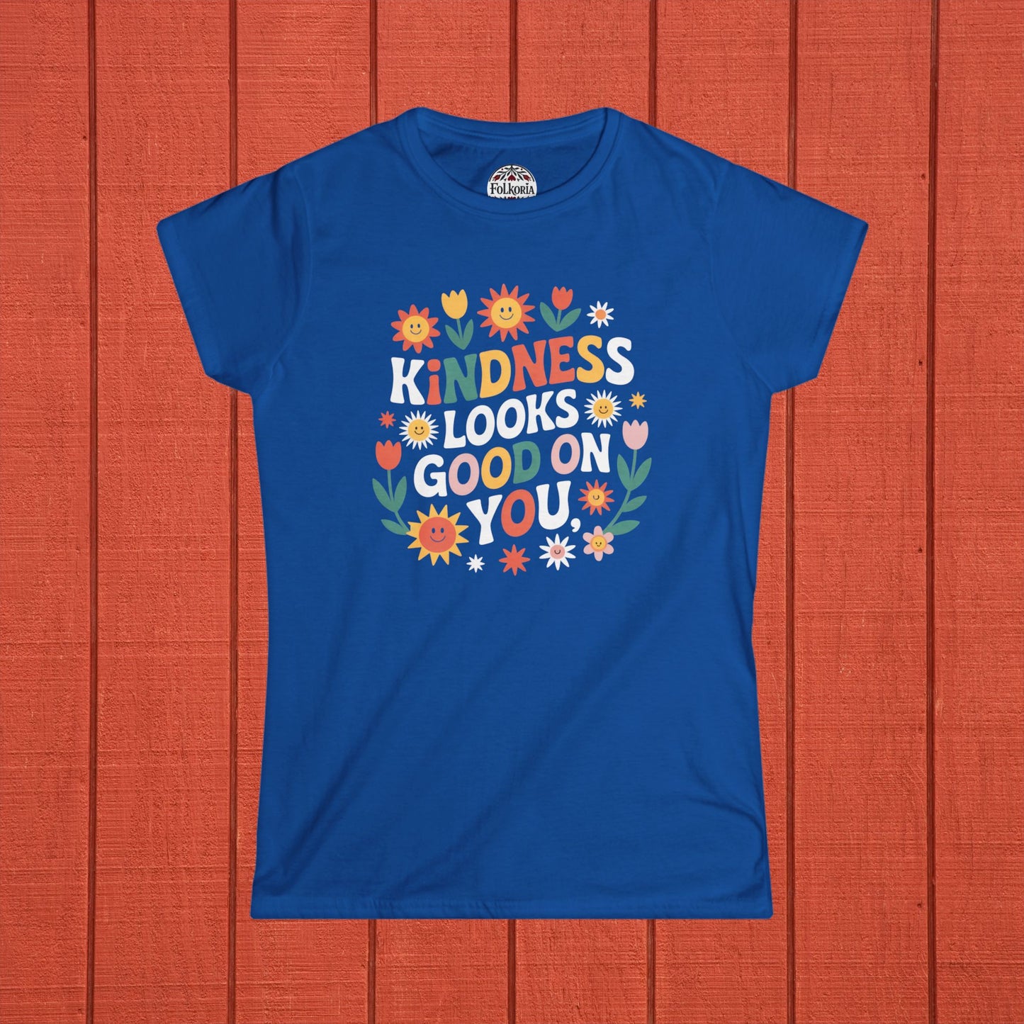 Kindness Looks Good On You Folk Art T-Shirt