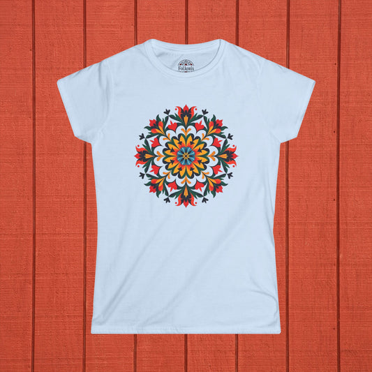 Mandala Folk Art Women's Softstyle Tee