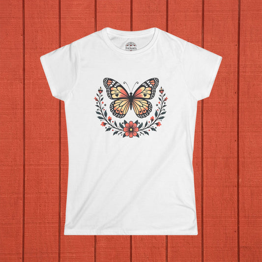 Beautiful Butterfly Folk Art Shirt