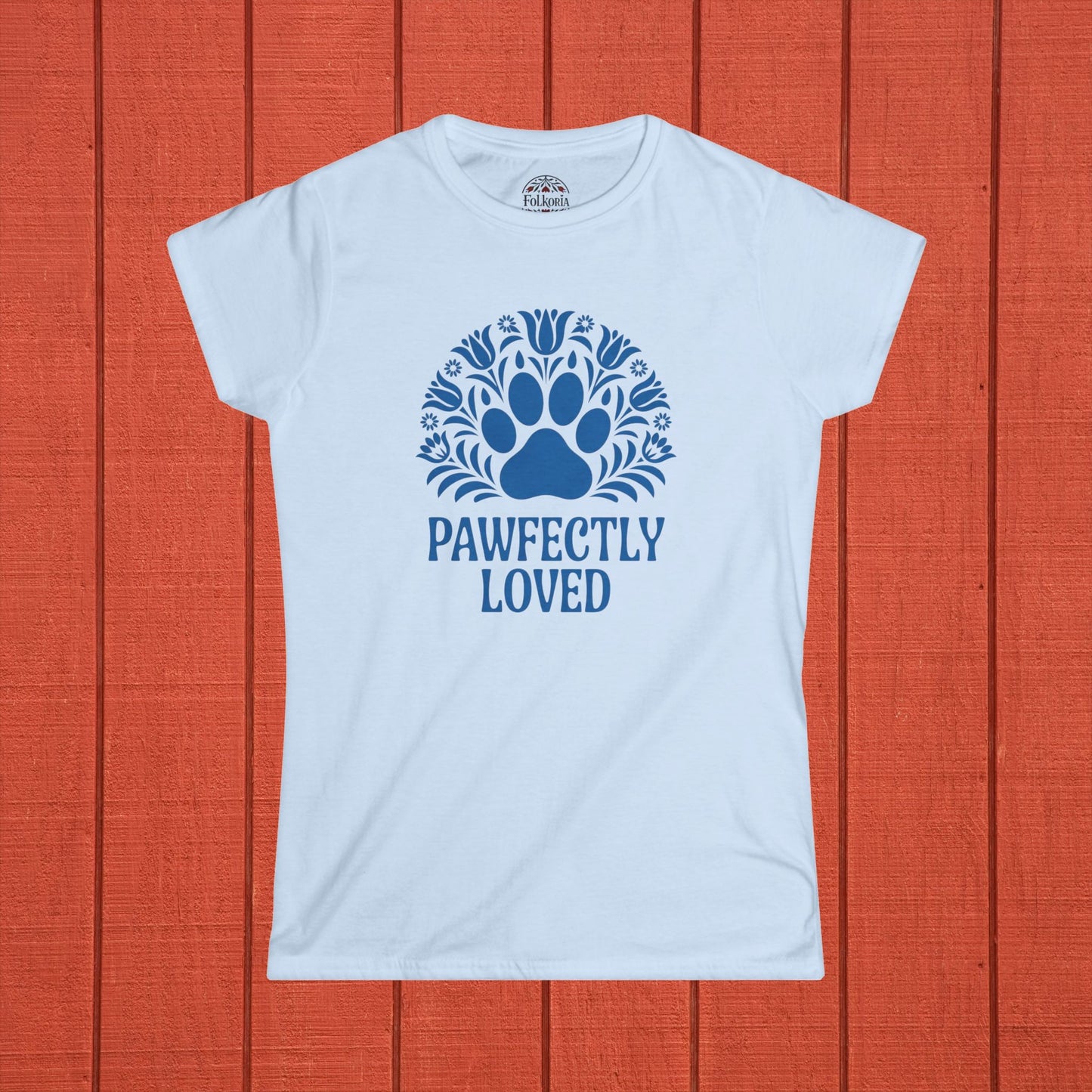 Pawfectly Loved - Dog Paw Print - Folk Art Shirt