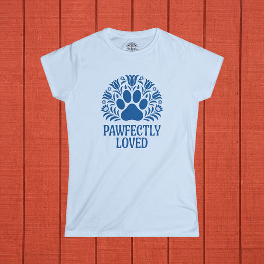 Pawfectly Loved - Dog Paw Print - Folk Art Shirt
