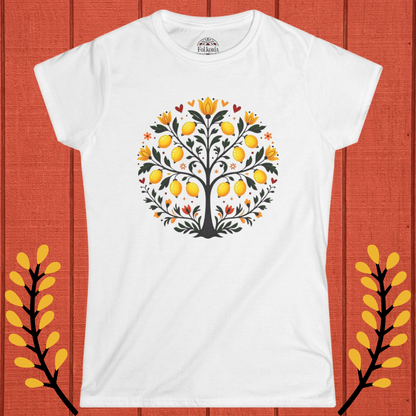 Lemon Tree Folk Art Women's Softstyle Tee