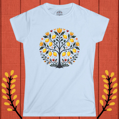Lemon Tree Folk Art Women's Softstyle Tee