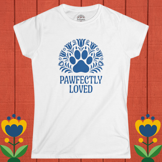 Pawfectly Loved - Dog Paw Print - Folk Art Shirt