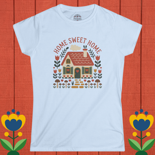 Home Sweet Home Cottage Folk Art Shirt