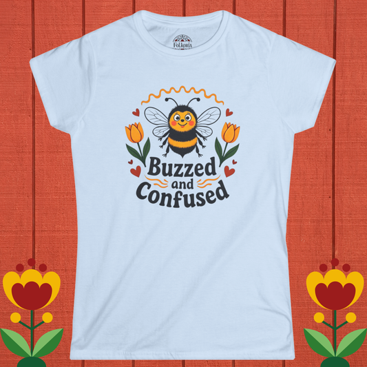 Bumble Bee Buzzed and Confused Folk Art Shirt