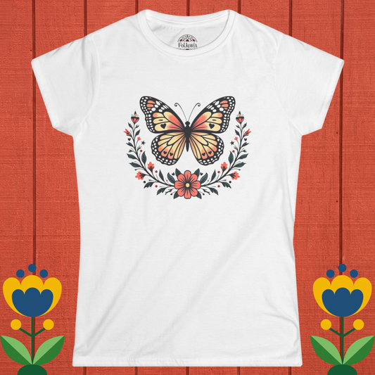 Beautiful Butterfly Folk Art Shirt