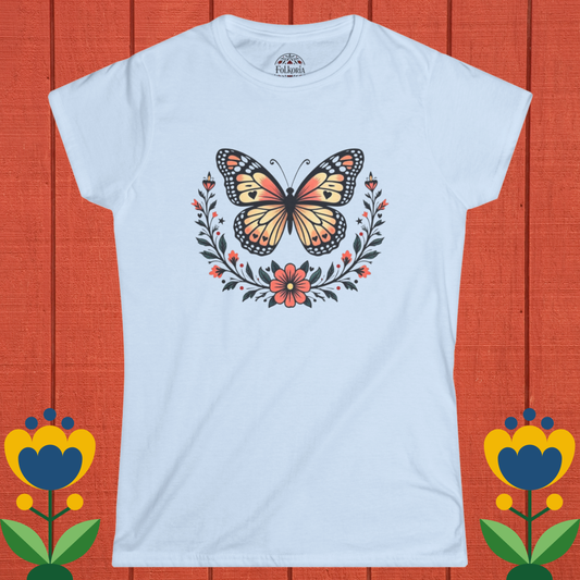 Beautiful Butterfly Folk Art Shirt