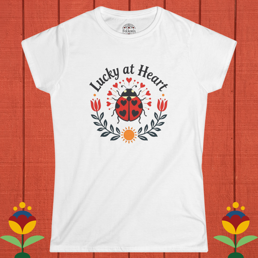 Lucky at Heart Ladybug Folk Art Shirt