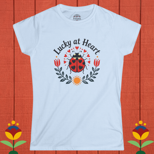 Lucky at Heart Ladybug Folk Art Shirt
