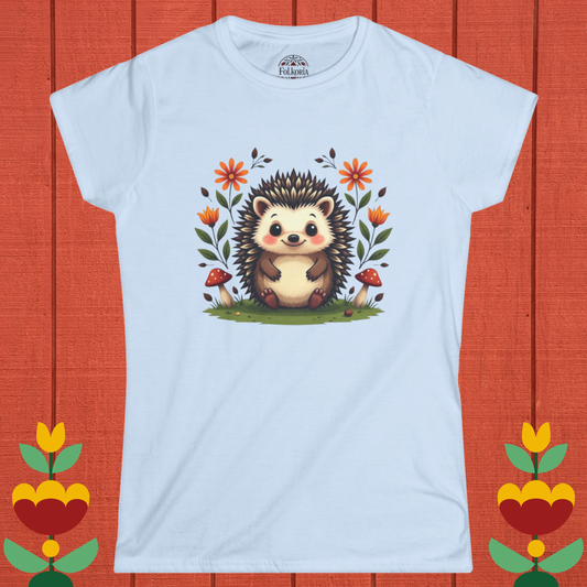 Whimsical Hedgehog Folk Art Shirt