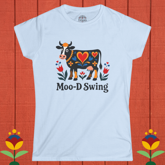 Mood Swing Cow Folk Art Shirt