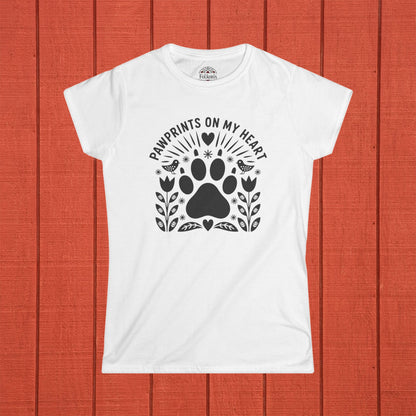 Pawprints on My Heart Folk Art Shirt