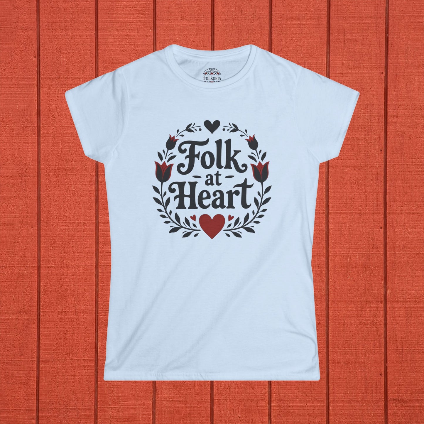 Folk at Heart Folk Art Women's Softstyle Tee