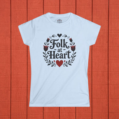 Folk at Heart Folk Art Women's Softstyle Tee