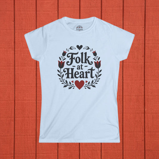 Folk at Heart Folk Art Women's Softstyle Tee
