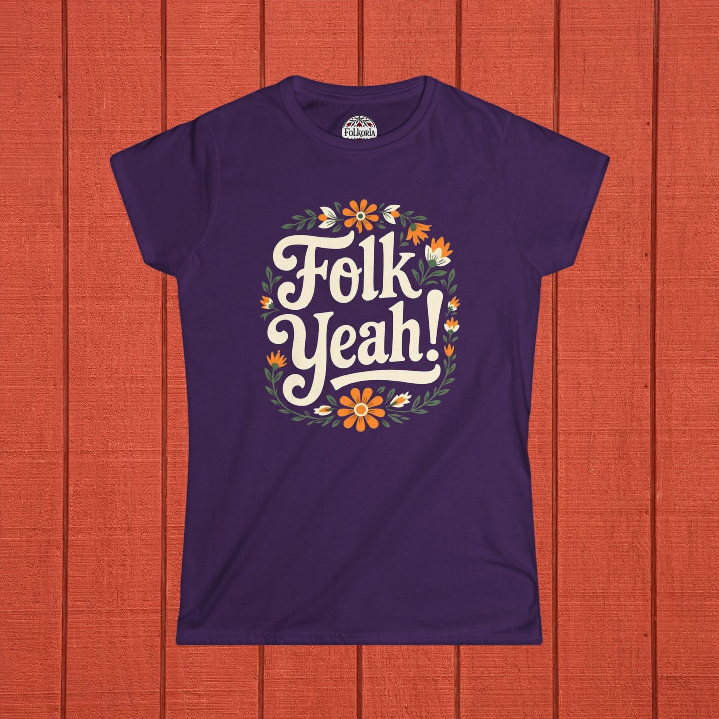 Folk Yeah! Folk Art Women's Softstyle Tee