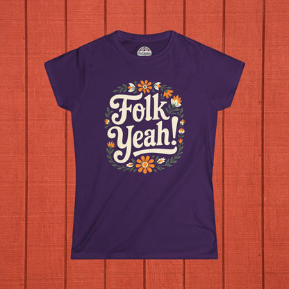 Folk Yeah! Folk Art Women's Softstyle Tee