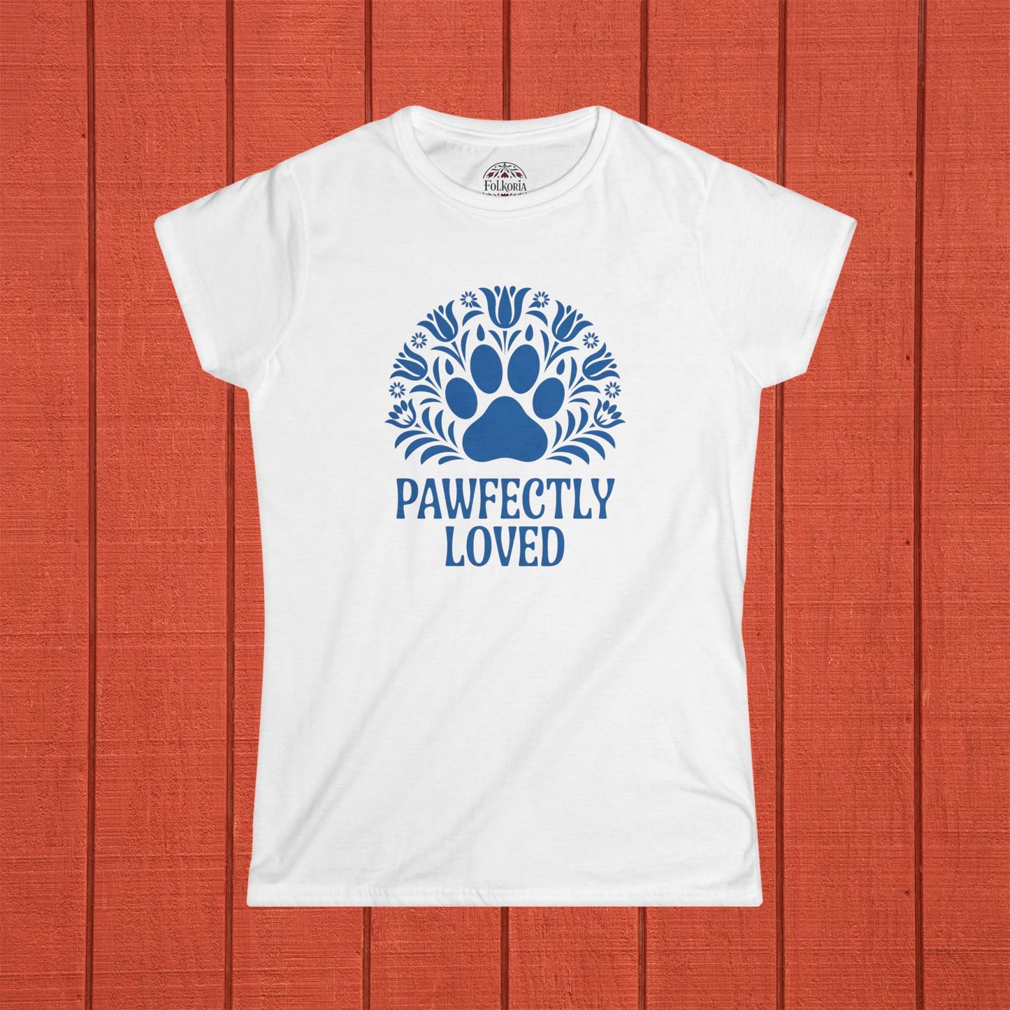 Pawfectly Loved - Dog Paw Print - Folk Art Shirt