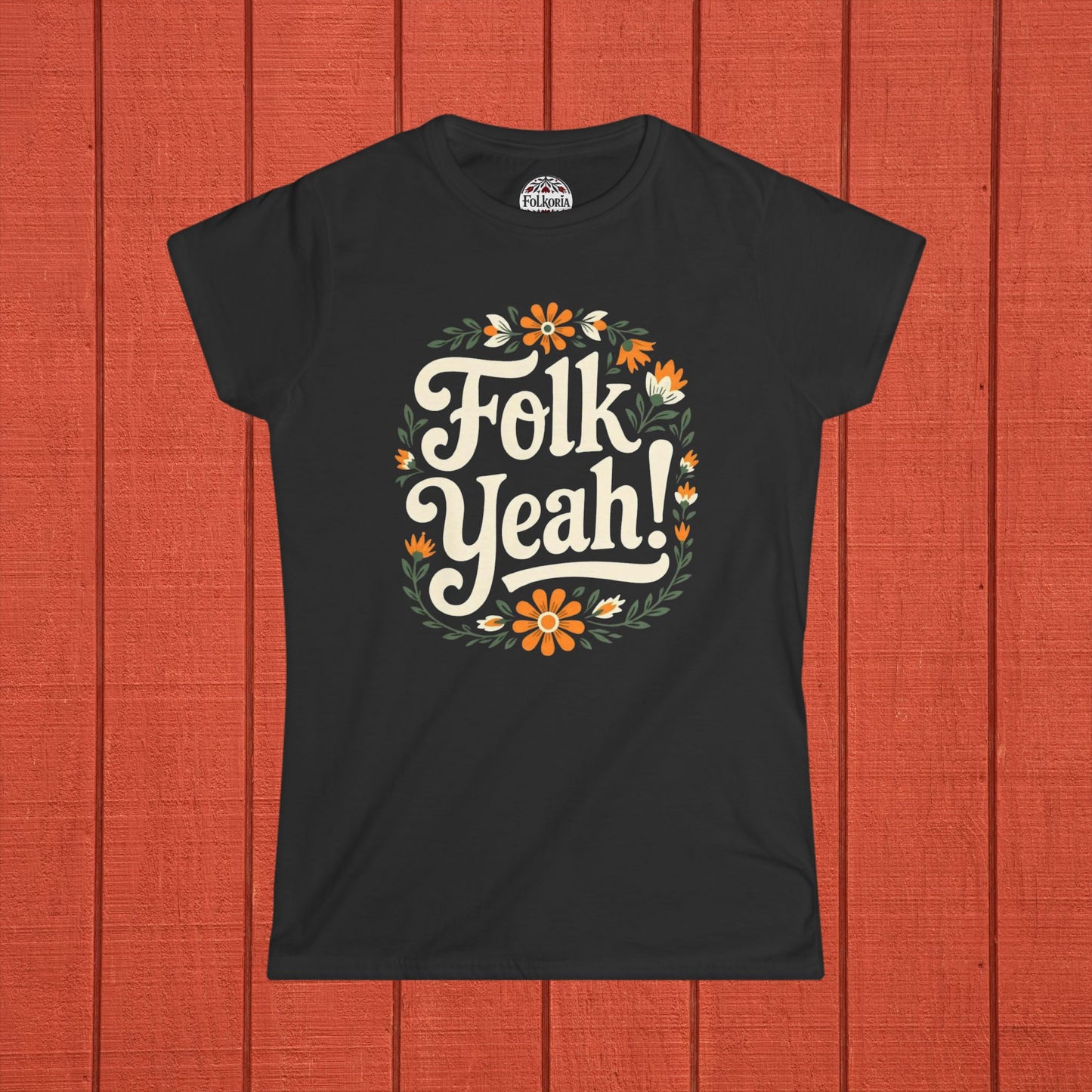 Folk Yeah! Folk Art Women's Softstyle Tee