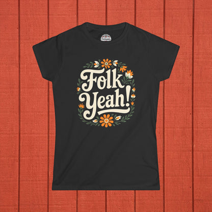 Folk Yeah! Folk Art Women's Softstyle Tee