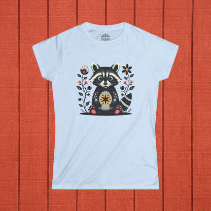 Whimsical Raccoon Folk Art Shirt