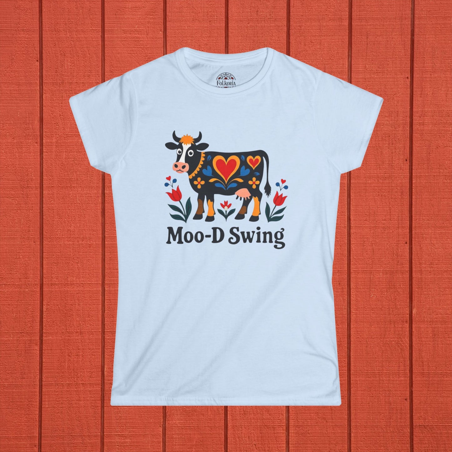 Mood Swing Cow Folk Art Shirt
