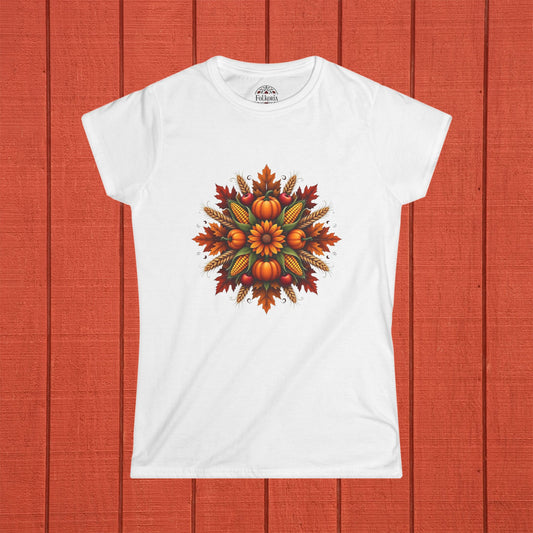 Autumn Equinox Mandala Folk Art Shirt