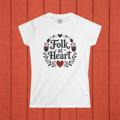 Folk at Heart Folk Art Women's Softstyle Tee
