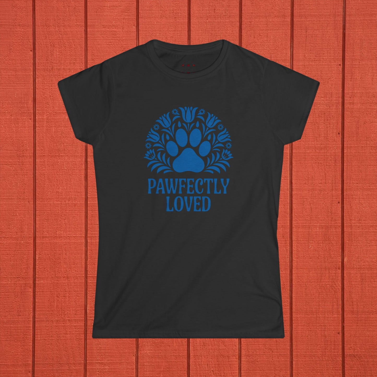 Pawfectly Loved - Dog Paw Print - Folk Art Shirt