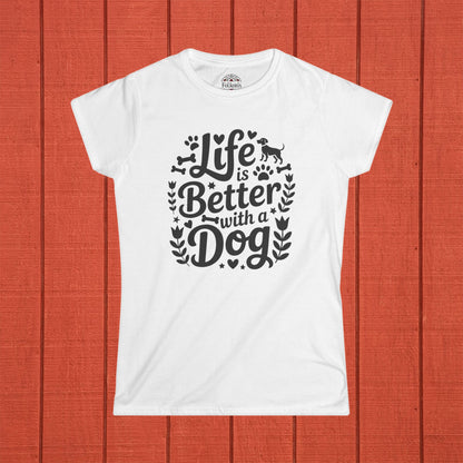 Life is Better with a Dog Joy Folk Art Shirt